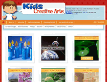 Tablet Screenshot of kidscreativearts.com
